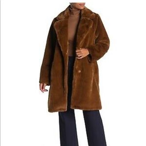 Michael Kors Brown Faux Fur Coat